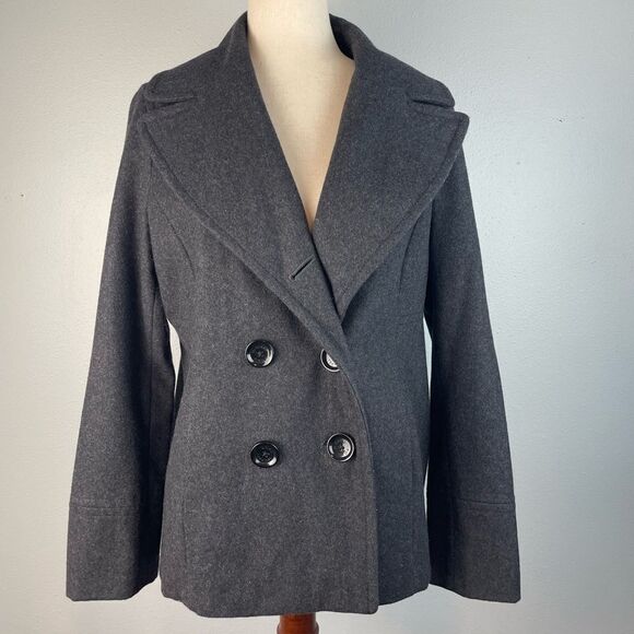 MICHAEL Michael Kors Wool Blend Pea Coat Size M EUC - Picture 1 of 9